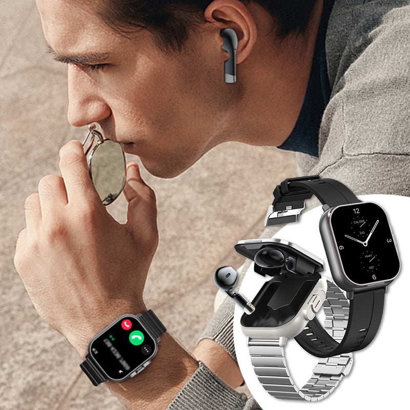 🔥Ny ankomst 202🔥2-i-1 Bluetooth-hörlurar Smartwatch