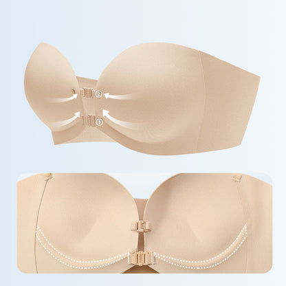Removable Straps Wire-Free Gathering Bra