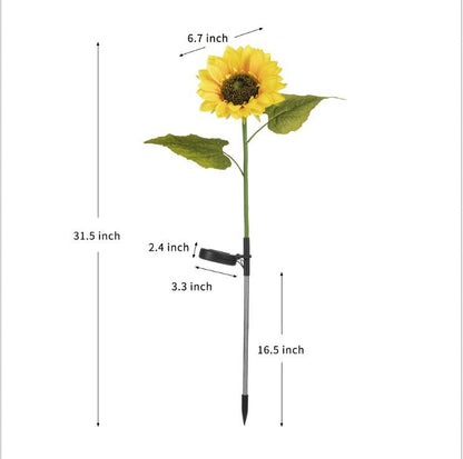 🌻 Solcellsdrivna solroslampor för trädgården – Automatisk utomhusbelysning med varm glöd🌿✨