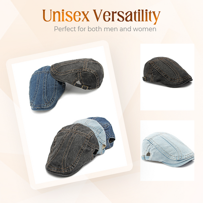 🍃Unisex jeans-nyhetsgubbehatt👒