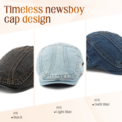 🍃Unisex jeans-nyhetsgubbehatt👒