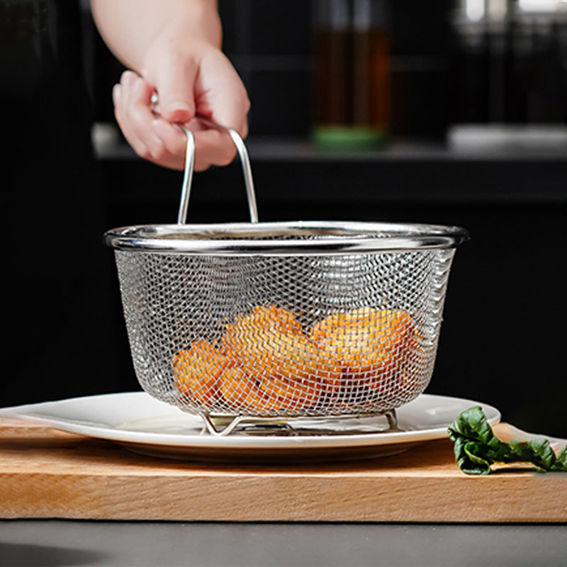 🥄🔥 REA! Rostfritt 304 stålsikt med ergonomiskt handtag – Fin & grovmaskig, värmetålig & upphängbar för alla köksuppgifter!