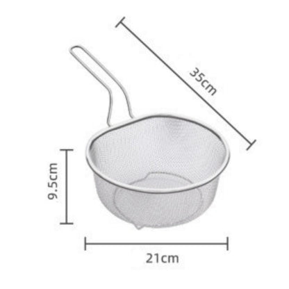 🥄🔥 REA! Rostfritt 304 stålsikt med ergonomiskt handtag – Fin & grovmaskig, värmetålig & upphängbar för alla köksuppgifter!