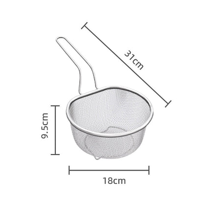 🥄🔥 REA! Rostfritt 304 stålsikt med ergonomiskt handtag – Fin & grovmaskig, värmetålig & upphängbar för alla köksuppgifter!