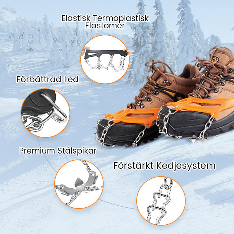 ❄️ Spara 50 % idag! 🥾 Halkskydd för skor & stövlar – säkrare steg på hala vintervägar, passar skostorlek 35–44