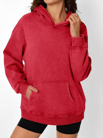 Trendig Oversized Damhoodie med Långärmar