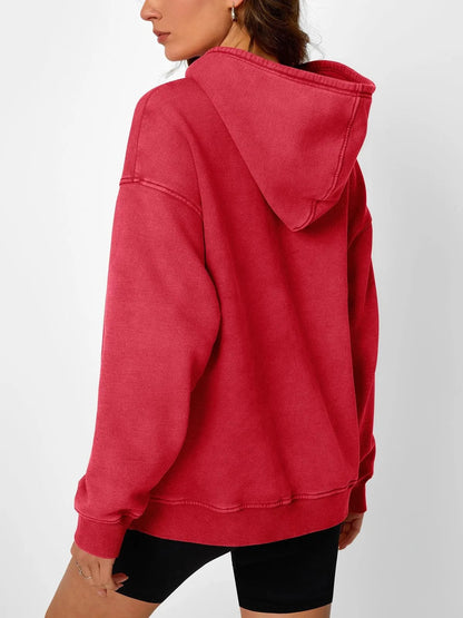 Trendig Oversized Damhoodie med Långärmar