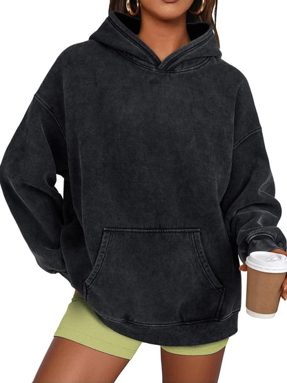 Trendig Oversized Damhoodie med Långärmar