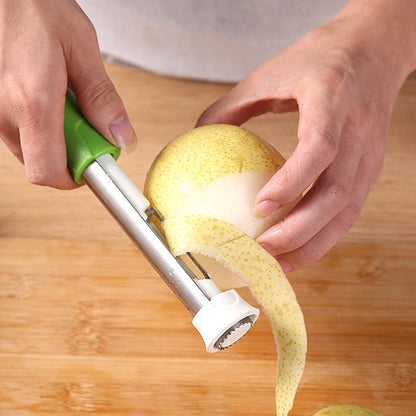 🍎🔥 KÖP 1, FÅ 1 GRATIS! Rostfritt 2-i-1 fruktkärnare & skalare – Skär, urkärna & servera som en proffskock! ✨
