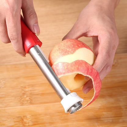 🍎🔥 KÖP 1, FÅ 1 GRATIS! Rostfritt 2-i-1 fruktkärnare & skalare – Skär, urkärna & servera som en proffskock! ✨