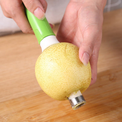 🍎🔥 KÖP 1, FÅ 1 GRATIS! Rostfritt 2-i-1 fruktkärnare & skalare – Skär, urkärna & servera som en proffskock! ✨
