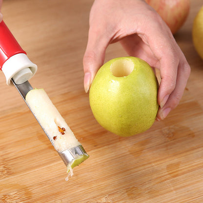 🍎🔥 KÖP 1, FÅ 1 GRATIS! Rostfritt 2-i-1 fruktkärnare & skalare – Skär, urkärna & servera som en proffskock! ✨