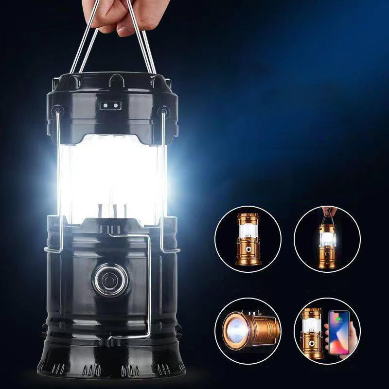 🏕️ 50% RABATT! Solcellsdriven hopfällbar 2‑i‑1‑lampa – bordslampa & ficklampa för camping, grillkvällar och utomhusfester 🔦