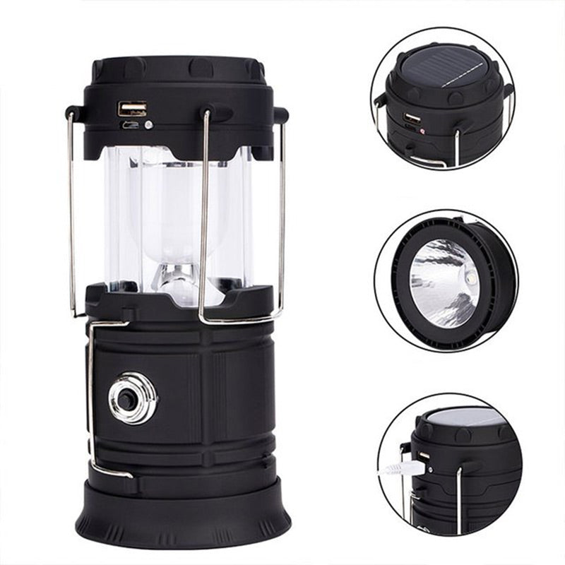 🏕️ 50% RABATT! Solcellsdriven hopfällbar 2‑i‑1‑lampa – bordslampa & ficklampa för camping, grillkvällar och utomhusfester 🔦