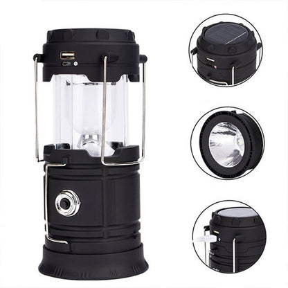🏕️ 50% RABATT! Solcellsdriven hopfällbar 2‑i‑1‑lampa – bordslampa & ficklampa för camping, grillkvällar och utomhusfester 🔦