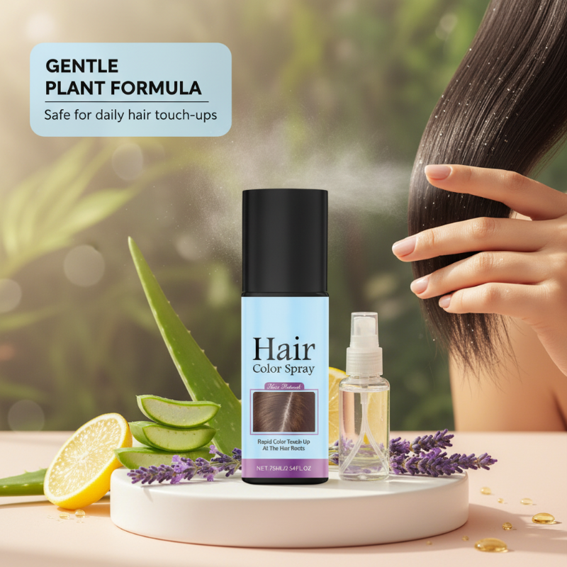 ✨ Tillfällig Hårfärgsspray för Utväxt – Växtbaserad, Naturlig Finish & Täcker Grått Hår 🌸