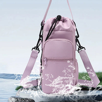 🌊 50% RABATT NU! 🎒 Vattenflaskväska med Telefonficka – Perfekt för Friluftsliv, Resor & Vardag 🌲 | Isolerande, Rymlig & Med Dubbla Remmar