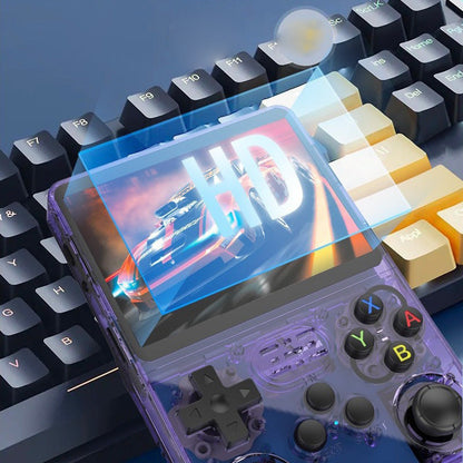 Retro bärbar spelkonsol med klassiska spel