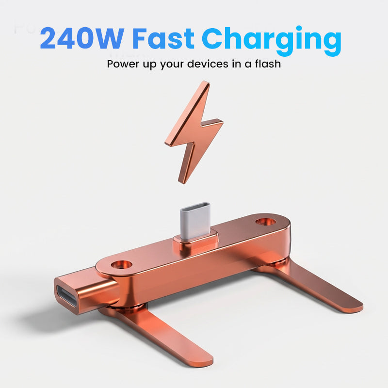 🔋50% RABATT! ⚡Snabbladdningsadapter med 240W Type-C-kabel i zinklegering och silikon – komplett laddningskit