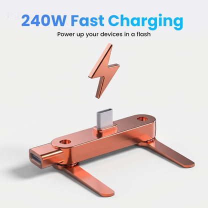 🔋50% RABATT! ⚡Snabbladdningsadapter med 240W Type-C-kabel i zinklegering och silikon – komplett laddningskit