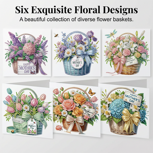 6PCS Mother's Day Diamond Art Painting Greeting Card