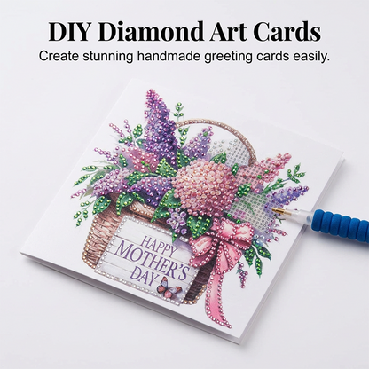 6PCS Mother's Day Diamond Art Painting Greeting Card