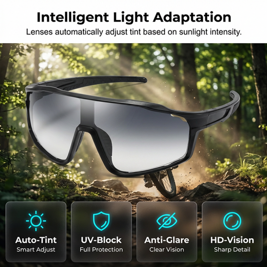 🏃‍♂️🚴‍♀️ Light-Sensitive Sports Glasses for Men & Women