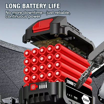 🔧 50 % RABATT NU! 6-tums sladdlös minikedjesåg med 2 batterier – kraftfull, lätt och ergonomisk – perfekt för beskärning, grenar och mindre träarbeten 🌲⚡