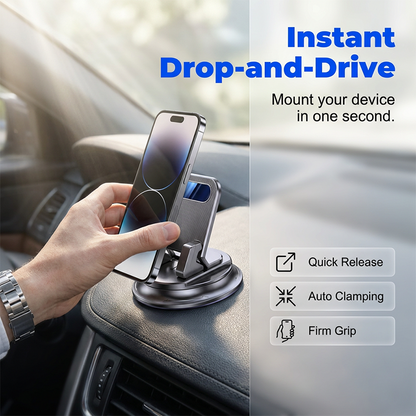 🚗Rotating Dashboard Car Phone Holder – 360° Adjustable & Anti-Slip – Hands-Free Phone Mount 🛡️