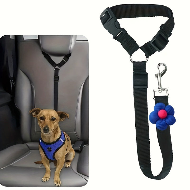 🛒 50 % RABATT NU! 🐶 2‑i‑1 bilbälte och promenadkoppel för hund – fästs enkelt i hundens sele 🚗🌿