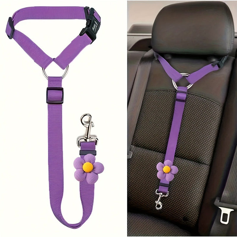 🛒 50 % RABATT NU! 🐶 2‑i‑1 bilbälte och promenadkoppel för hund – fästs enkelt i hundens sele 🚗🌿