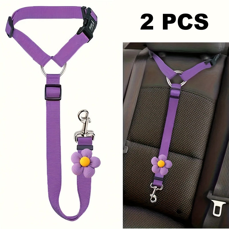 🛒 50 % RABATT NU! 🐶 2‑i‑1 bilbälte och promenadkoppel för hund – fästs enkelt i hundens sele 🚗🌿