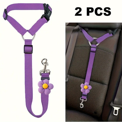 🛒 50 % RABATT NU! 🐶 2‑i‑1 bilbälte och promenadkoppel för hund – fästs enkelt i hundens sele 🚗🌿