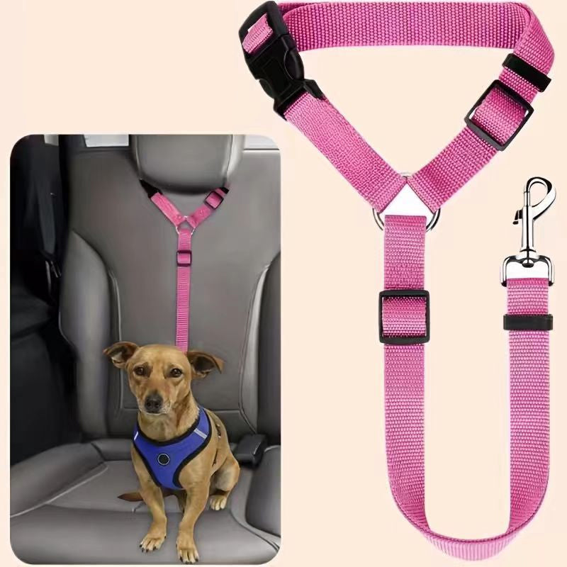 🛒 50 % RABATT NU! 🐶 2‑i‑1 bilbälte och promenadkoppel för hund – fästs enkelt i hundens sele 🚗🌿