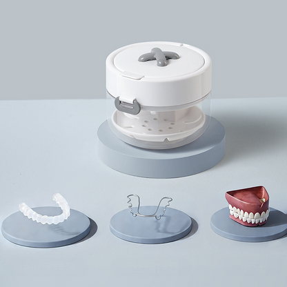 🧼🦷 Litet förvaringsetui för tandställning – med ventilation & lock – perfekt för resan 🎒