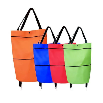 🛒 50% RABATT NU! 2‑i‑1 hopfällbar shoppingvagn – stor kapacitet, slitstarkt Oxford‑tyg & tysta hjul – perfekt för matbutik, marknad, camping och resor 🧳✨