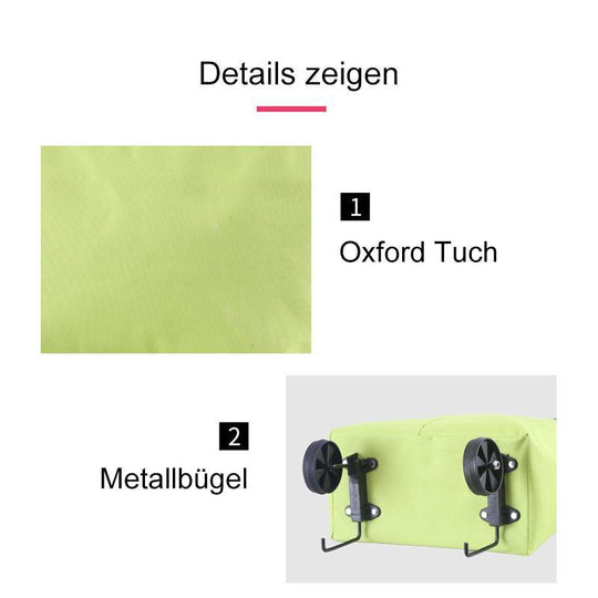 🛒 50% RABATT NU! 2‑i‑1 hopfällbar shoppingvagn – stor kapacitet, slitstarkt Oxford‑tyg & tysta hjul – perfekt för matbutik, marknad, camping och resor 🧳✨