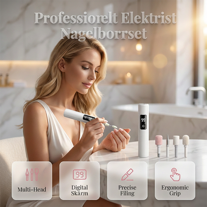 ✨ Professionell elektrisk nagelfil med 99 hastighetsnivåer och 4 sliphuvuden – för exakt nagelvård hemma 💅