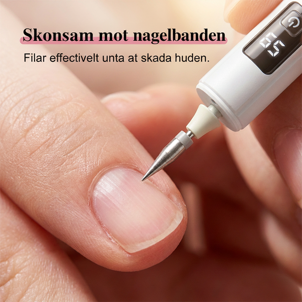 ✨ Professionell elektrisk nagelfil med 99 hastighetsnivåer och 4 sliphuvuden – för exakt nagelvård hemma 💅