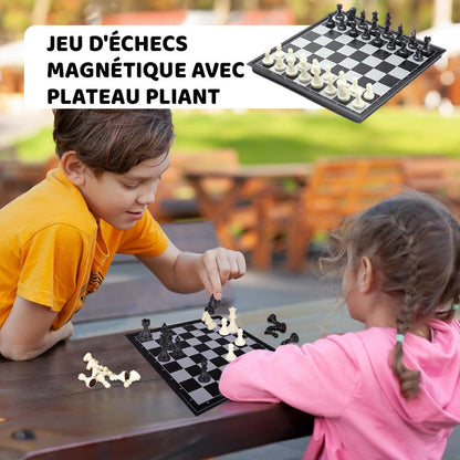 ♟️Magnetiskt schackspel med hopfällbart bräde✨