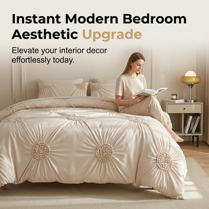 🛏️ 50% RABATT NU! Lyxigt påslakanset med elegant veckstruktur – mjukt, bekvämt & perfekt för en rofylld natts sömn 🌙✨