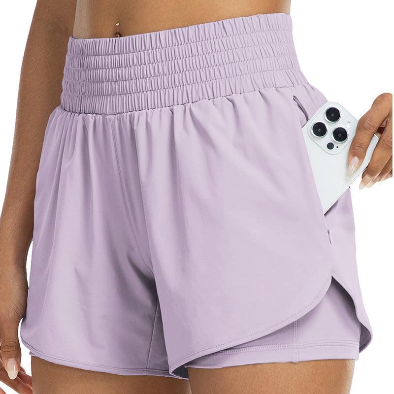 📢📢50% RABATT  NU!! ⏰Dam dubbellagriga yogashorts