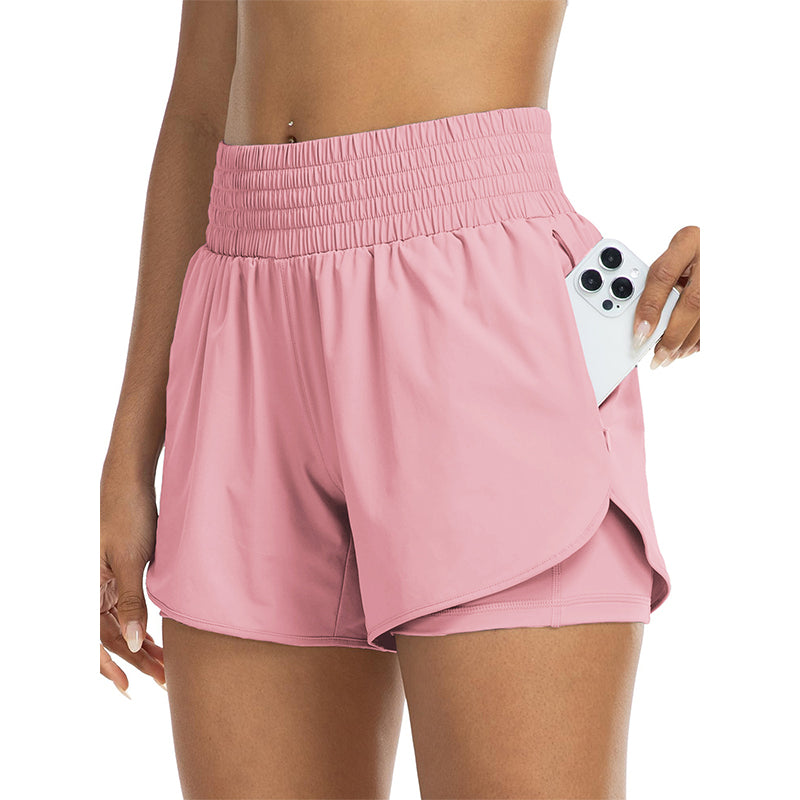 📢📢50% RABATT  NU!! ⏰Dam dubbellagriga yogashorts