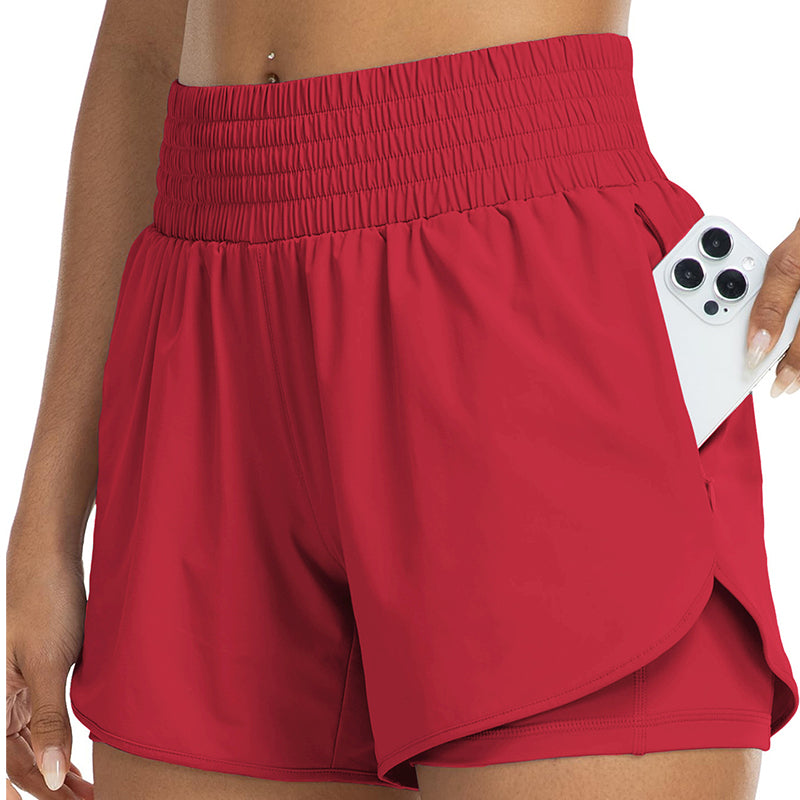 📢📢50% RABATT  NU!! ⏰Dam dubbellagriga yogashorts