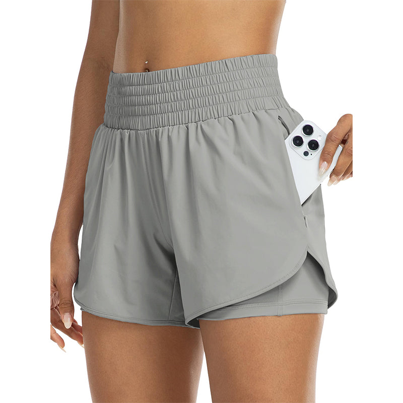 📢📢50% RABATT  NU!! ⏰Dam dubbellagriga yogashorts