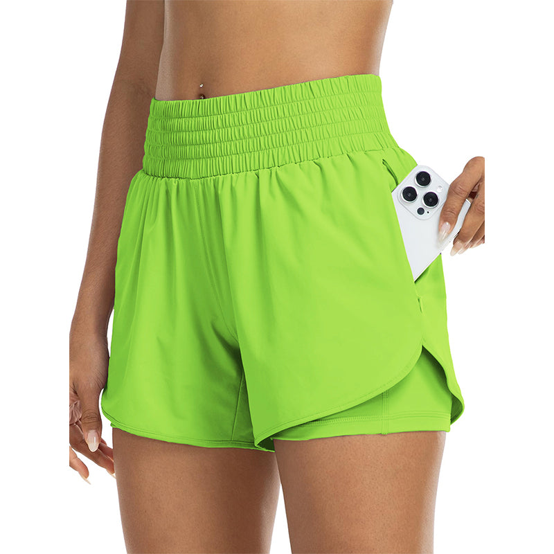 📢📢50% RABATT  NU!! ⏰Dam dubbellagriga yogashorts