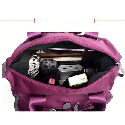 👜Stor vattentät tygväska för kvinnor – rymlig, tre bärsätt & smart fickorganisation – perfekt för jobb, resor & vardag 🧳✨