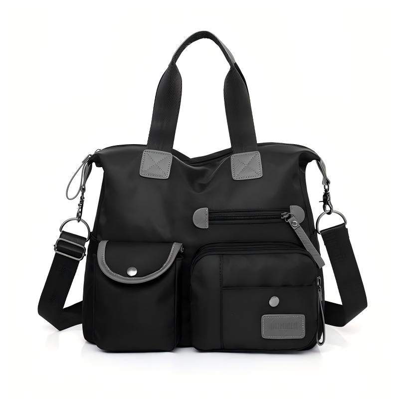 👜Stor vattentät tygväska för kvinnor – rymlig, tre bärsätt & smart fickorganisation – perfekt för jobb, resor & vardag 🧳✨