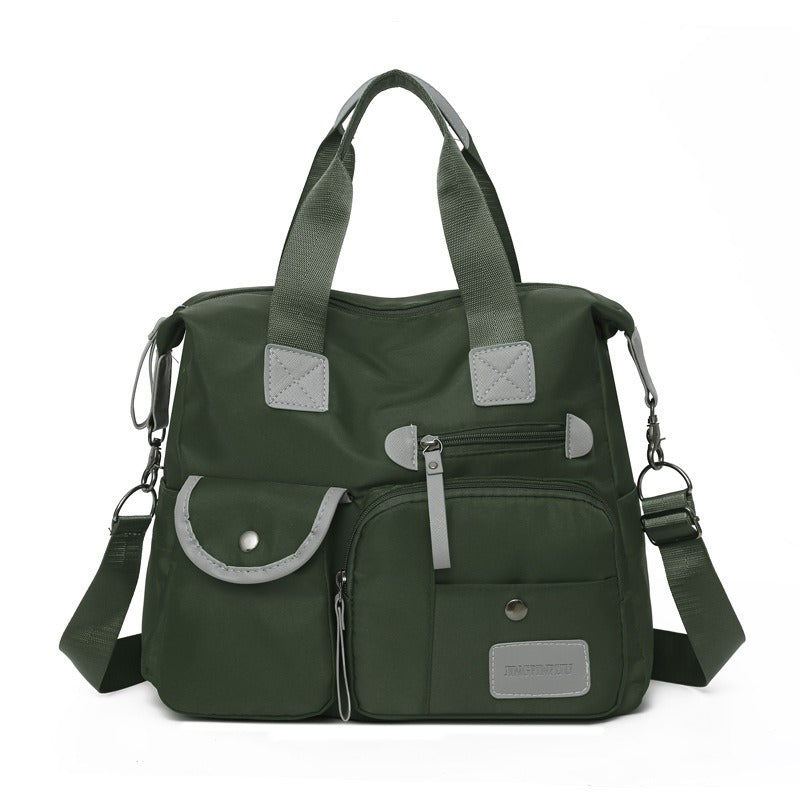 👜Stor vattentät tygväska för kvinnor – rymlig, tre bärsätt & smart fickorganisation – perfekt för jobb, resor & vardag 🧳✨