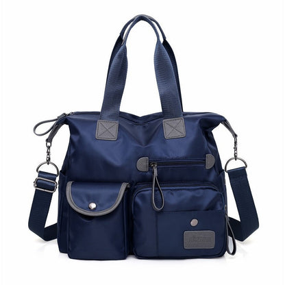 👜Stor vattentät tygväska för kvinnor – rymlig, tre bärsätt & smart fickorganisation – perfekt för jobb, resor & vardag 🧳✨